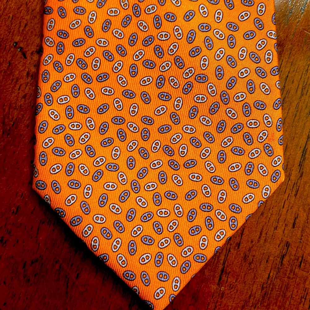 Hermès tie link motif tie